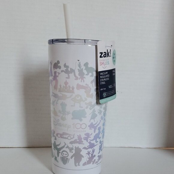 Zak! Disney 100 Years Stainless Steel Travel Tumbler Cup Rainbow Iridescent 19.5 - Picture 13 of 13